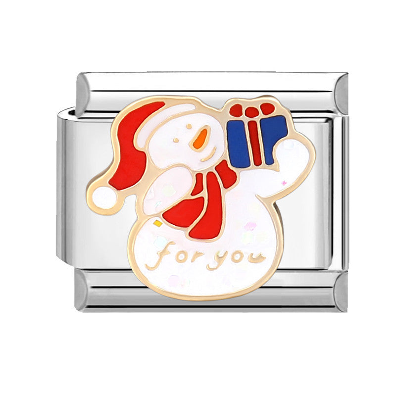 Wholesale Italian Module Creative Stylish Free DIY Cartoon Fashion Christmas Bracelet