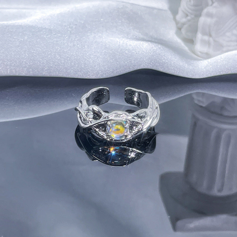 Wholesale Personalized texture Moonstone open ring