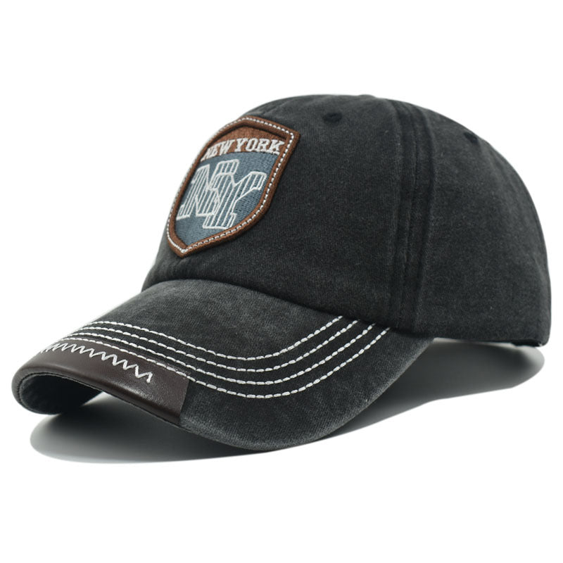 Wholesale labeling embroidered baseball cap washed  sun hat