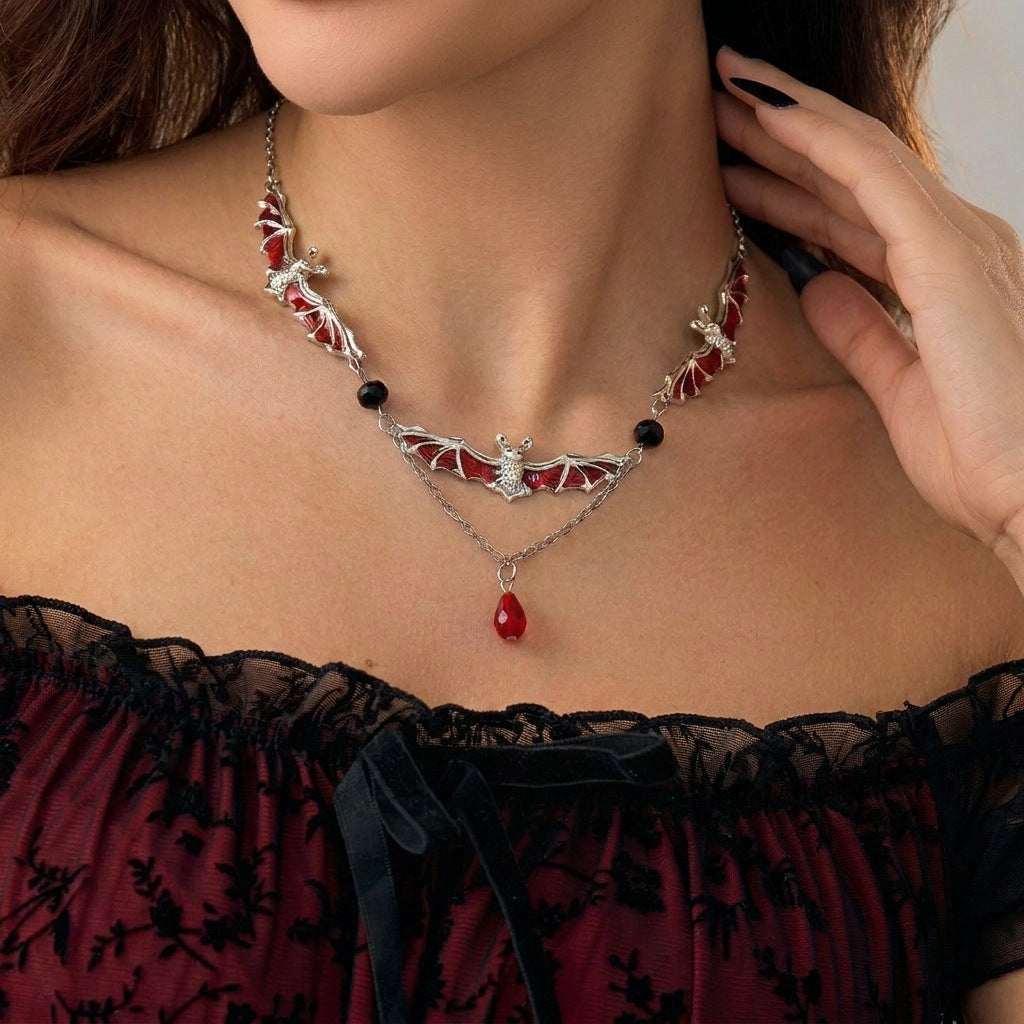 Wholesale  Bat Pendant Necklace Fashion Jewelry Accessory for Women Gift Boutique Resale