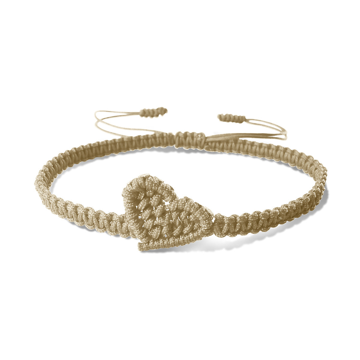 Wholesale Black Rope Handmade Woven Couple Bracelet Love Heart Design Jewelry Accessory For Valentine S Or Friendship Gift