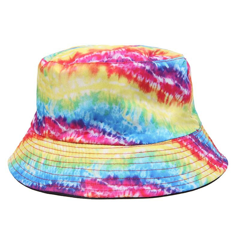 Wholesale  Printed Pattern Fisherman Hat Tie-Dyed Double-Sided Basin Hat Bucket Hat