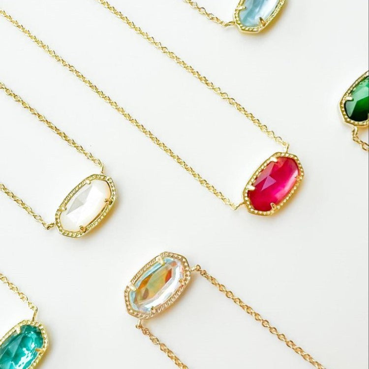 Wholesale Gold-plated copper December birthstone necklace