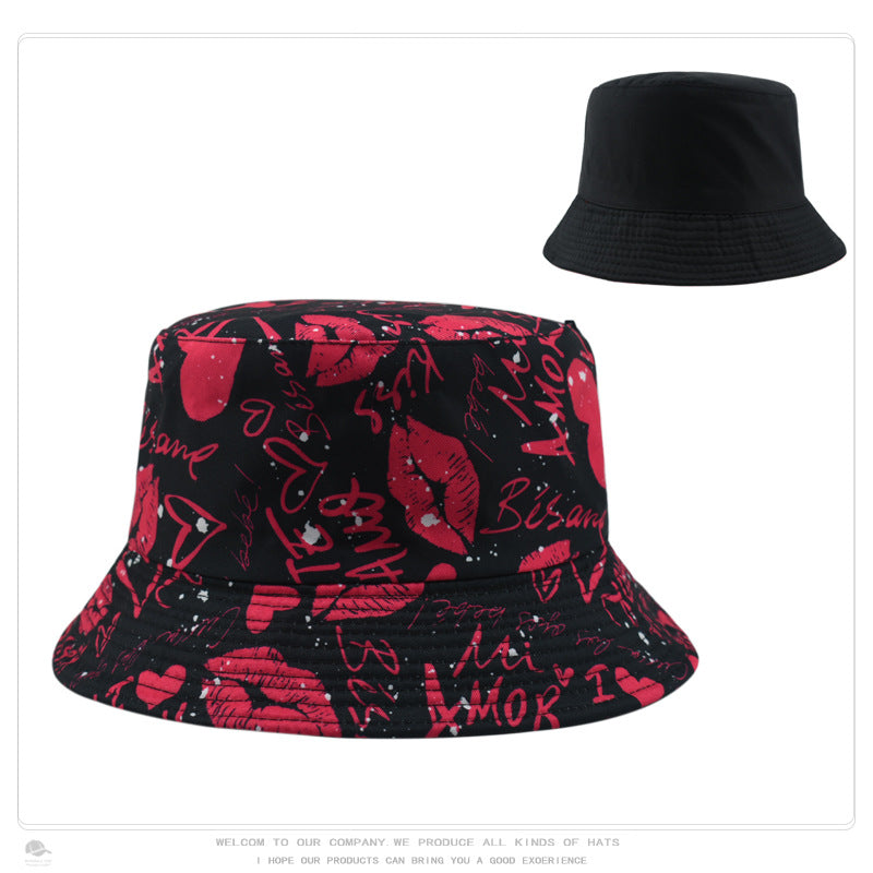 Wholesale Retro Pattern Printed Bucket Hat Double Sided Basin Hat ACC-HT-DaQi001