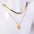 Wholesale Titanium steel 18K gold plated  double-layer December flower necklace