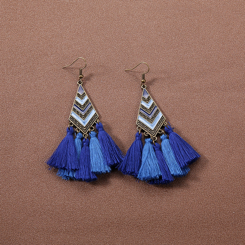 Wholesale Retro Bohemian Ethnic Style Earrings Tassel Earrings ACC-ES-Gumi005