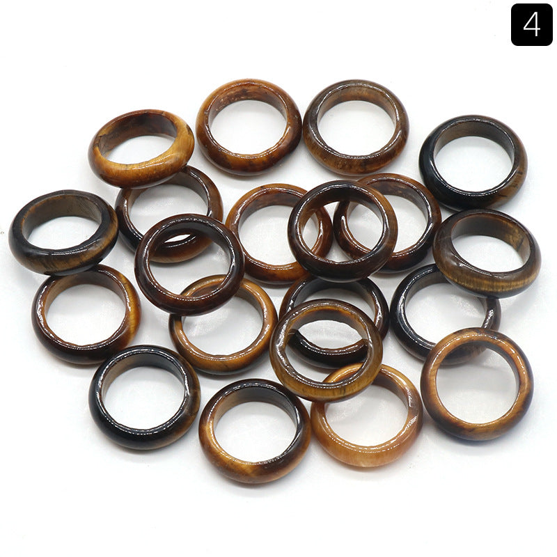 Wholesale 10pcs Natural Crystal Agate Stone Rings ACC-RS-KeSuo001