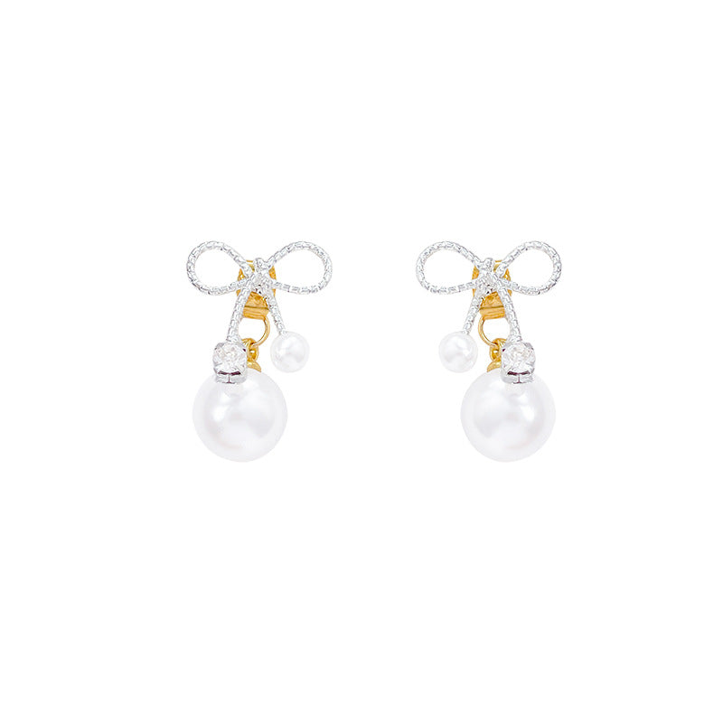 Wholesale Bow Pearl Earrings