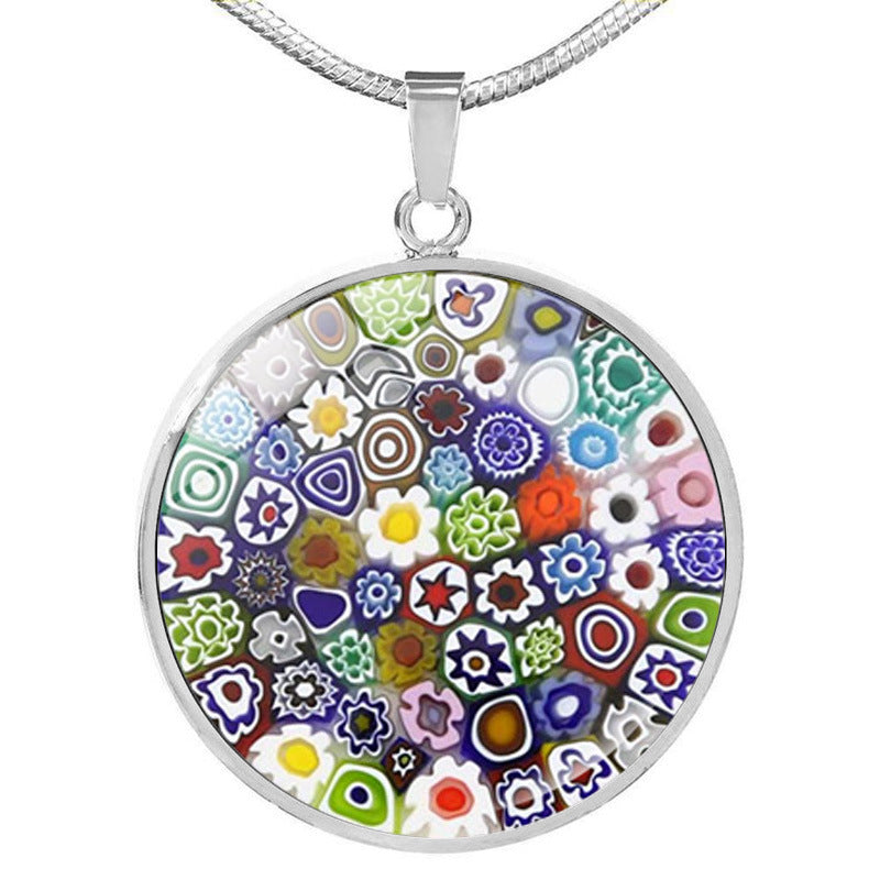 Wholesale Glass Pendant Necklace Sweater Chain