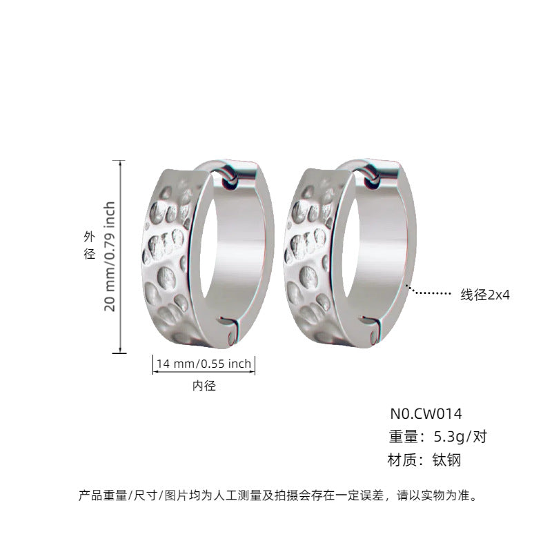 Wholesale Titanium steel hoop earrings