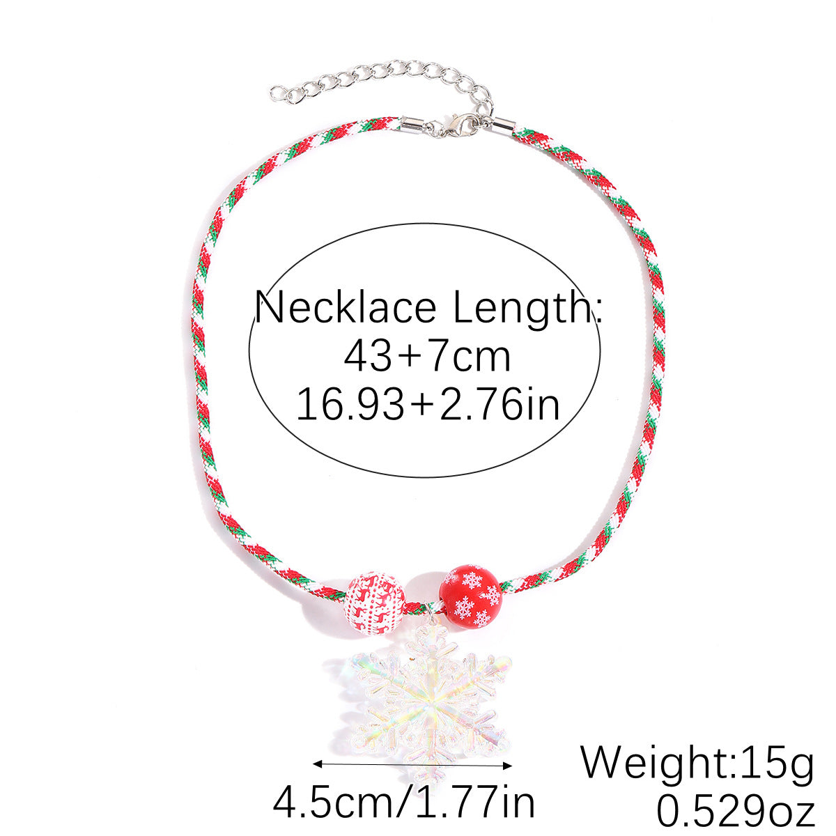 Wholesale Christmas Braided Colorful Cord Adjustable Necklace