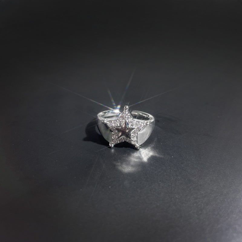 Wholesale Light luxury high-grade full Diamond Star series open ring