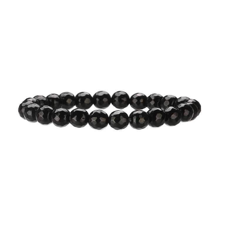 Wholesale Minimalist Faceted Natural Stone Beaded Bracelet With Pink Crystal Heart Charm Chic Unisex Jewelry Accessory For Wedding Gift And Boutique Resale
