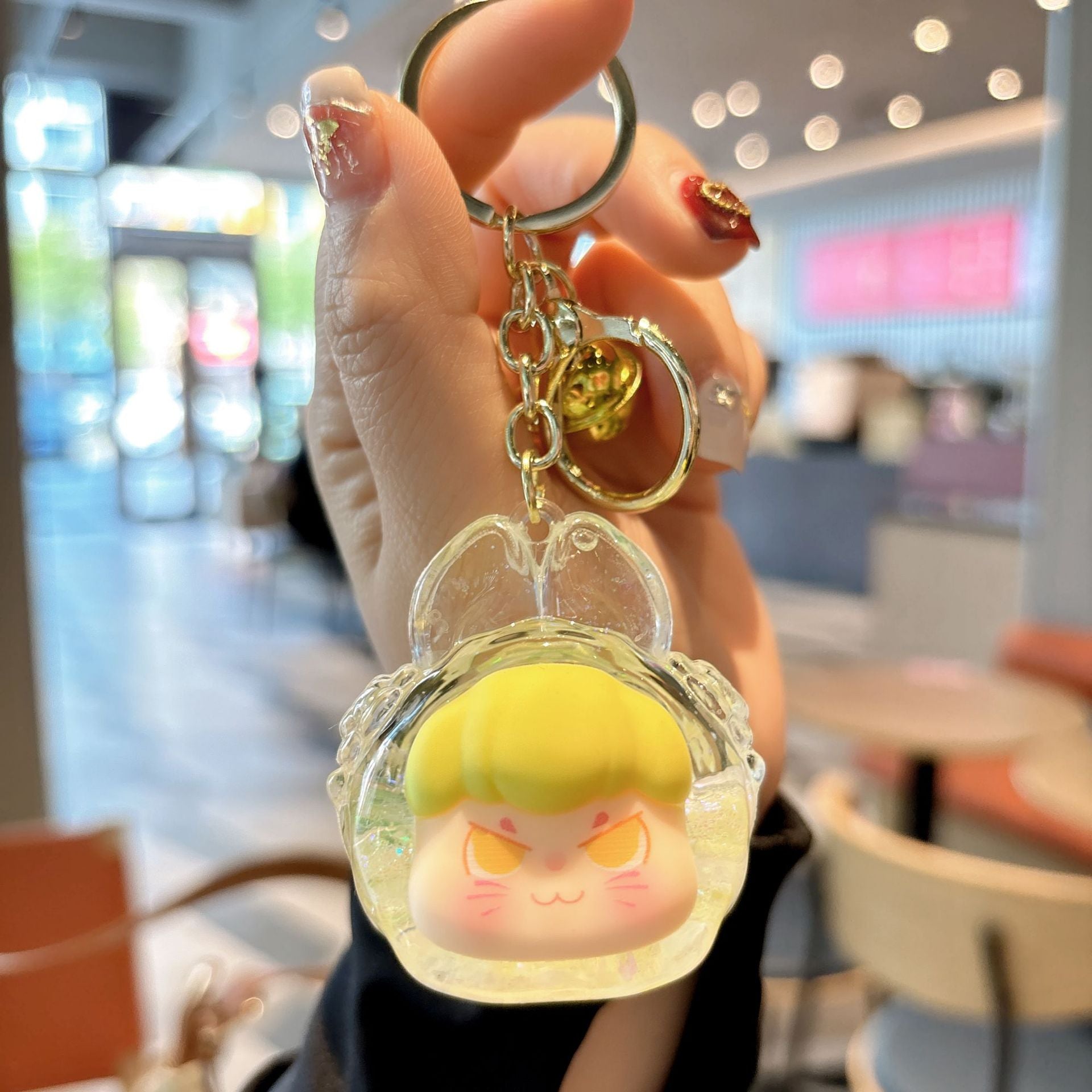 Wholesale Magic Rabbit Flash Acrylic Oil Keychain