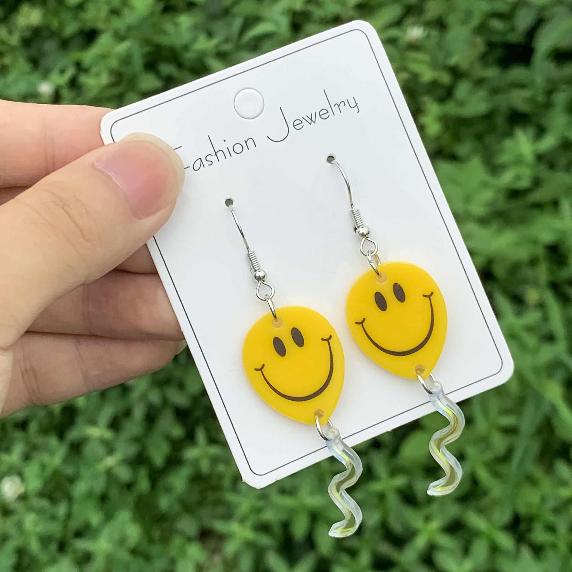 Wholesale Happy Balloon Earrings Dazzling Smiley Balloon Acrylic Earrings ACC-ES-ManT017