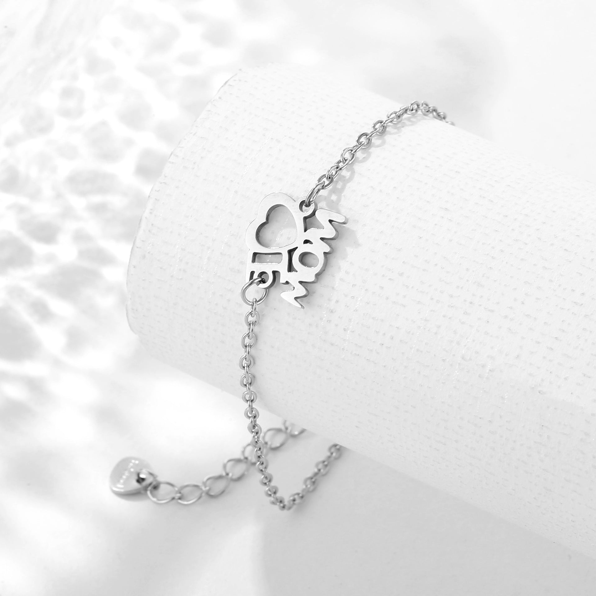 Wholesale Titanium Steel I Love Mom Mother's Day Stainless Steel Bracelet ACC-BT-MinM002