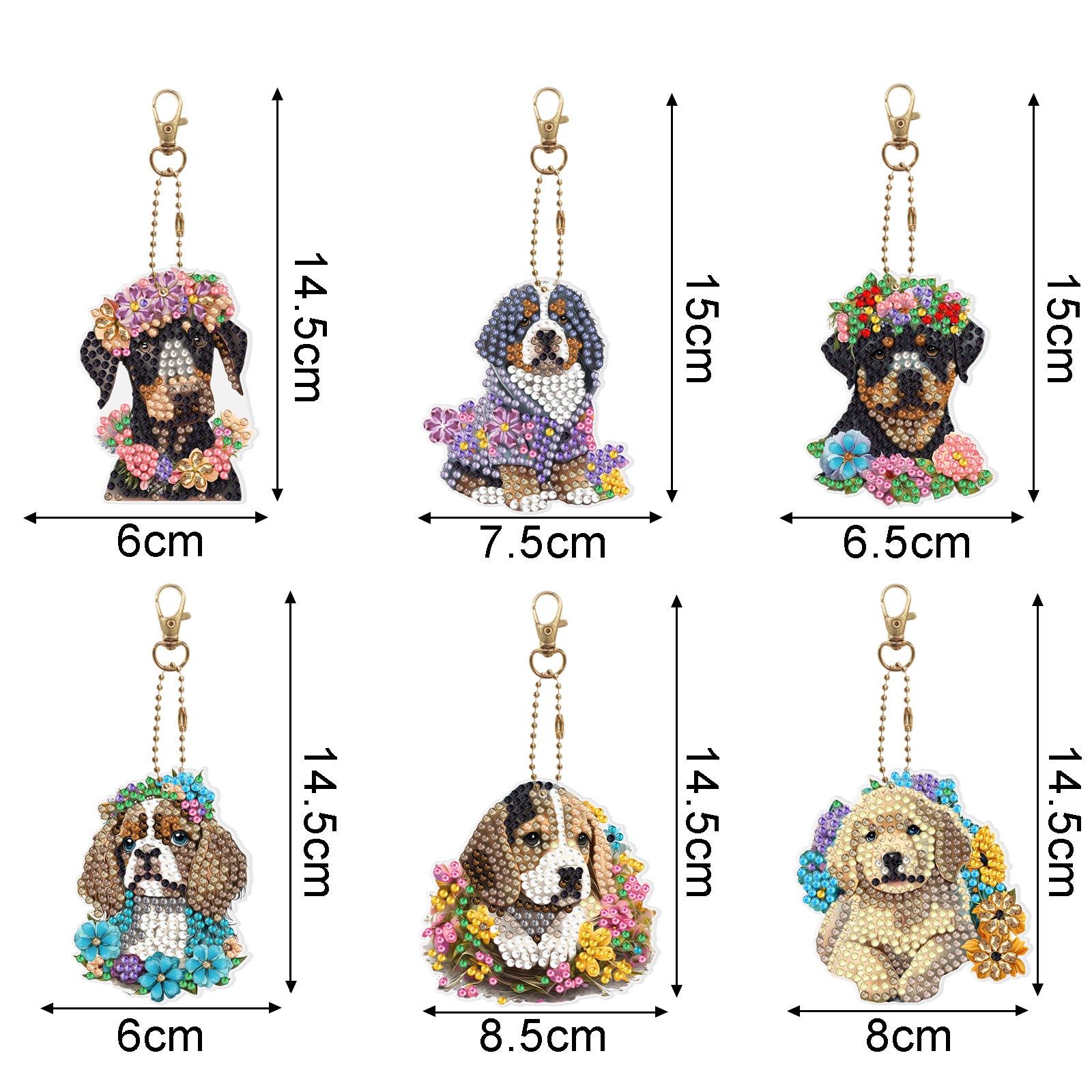 Wholesale Acrylic Cute Small Animal Dot Diamond Painting Custom Keychains ACC-KC-XingNa001