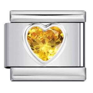 Wholesale Love Micro-inlaid Color Stone Italian Module Bracelet Stainless Steel Charms