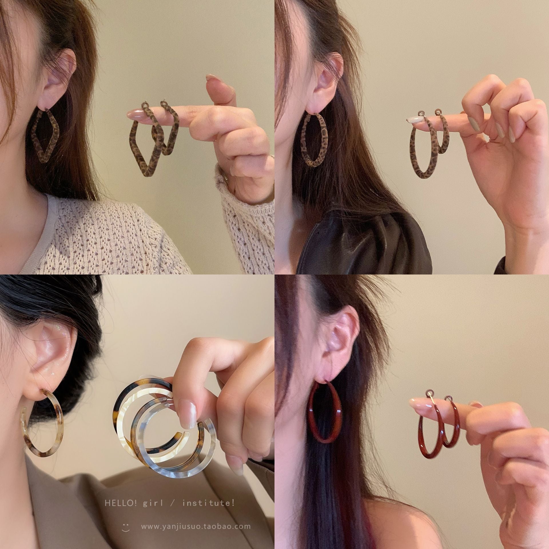 Wholesale Vintage Metallic Shiny Spherical Earrings