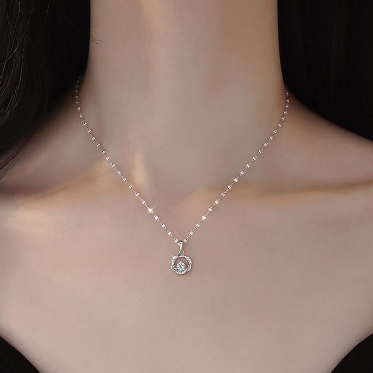 Wholesale 999 Sterling Silver All-match Valentine's Day Necklaces