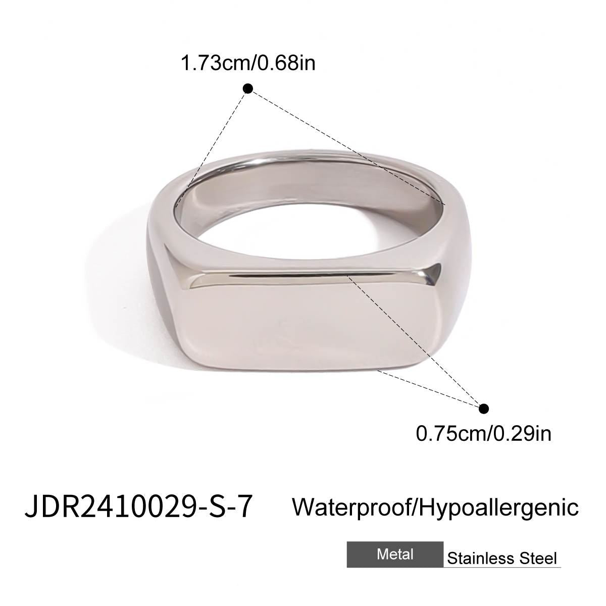 Wholesale  18k gold plated stainless steel plain ring