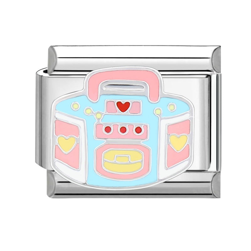 Wholesale Italian Charm Bracelet 9mm DIY Splicing Removable Plant Castle Stainless Steel Composable Bracelet