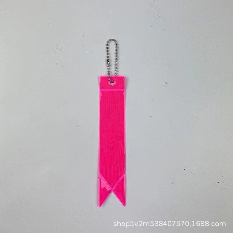 Wholesale Multicolor PVC long pendant reflective pendant keychain