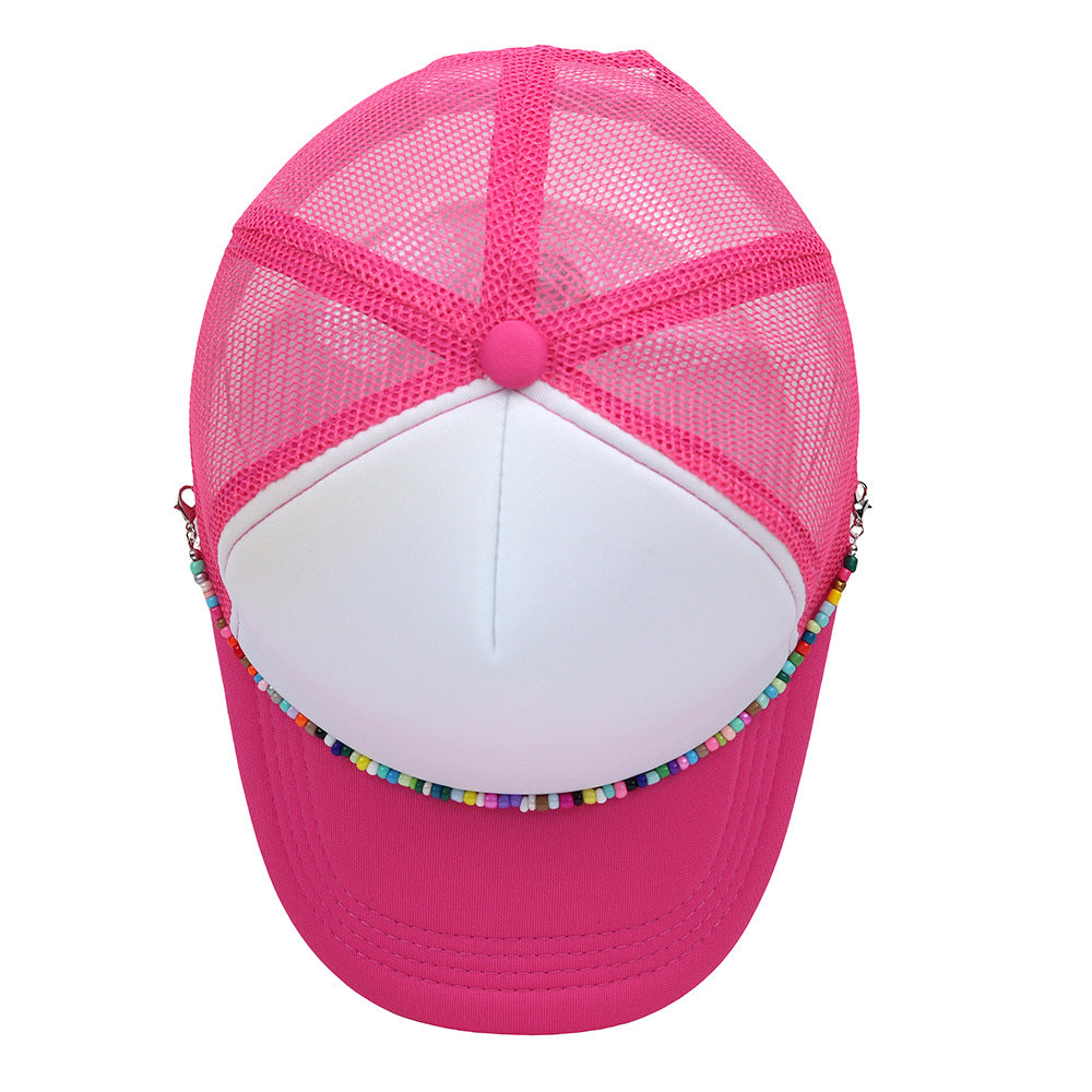 Wholesale Colorful Chain Trucker Cap Mesh Cap Baseball Cap ACC-HT-HaiPu019