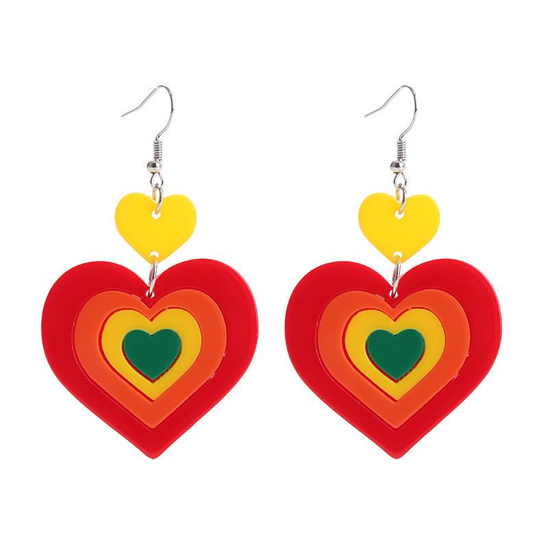Wholesale Love Earrings Red Heart Valentine's Day Earrings ACC-ES-ChouT007