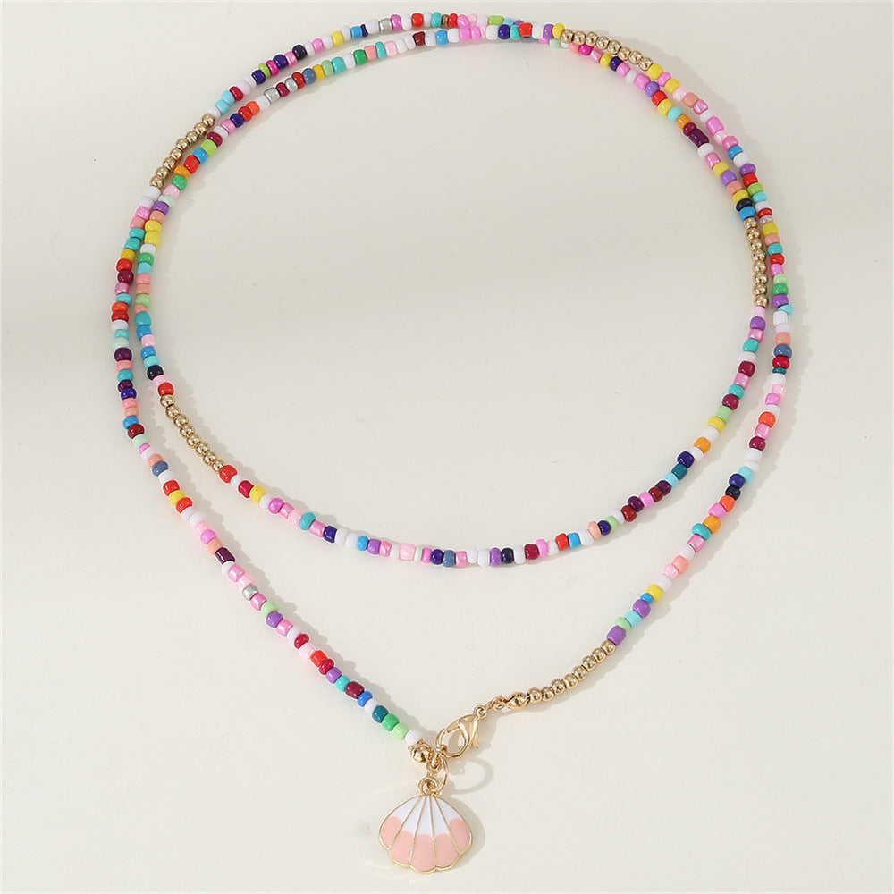 Wholesale  Bohemian Color Bead Necklace Colorful Shell Necklace