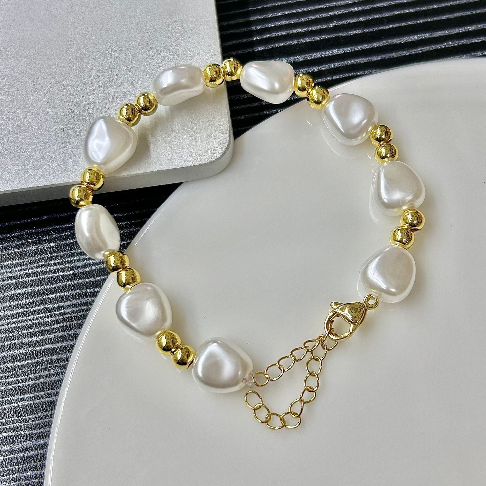 Wholesale Beaded Baroque  Pearl Bracelet