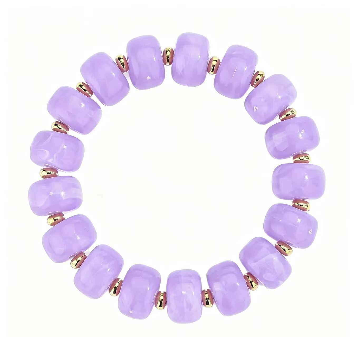 Wholesale Bohemian Acrylic Beaded Bracelet Trendy Rainbow Jewelry Accessory For Women Gift