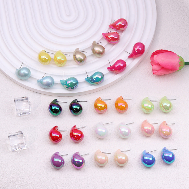 Wholesale Acrylic Glossy Water Drop Earrings ACC-ES-DA012