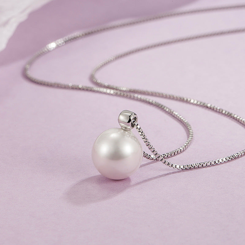 Wholesale Single Bead Necklace Light Luxury  Clavicle Chain  Necklace