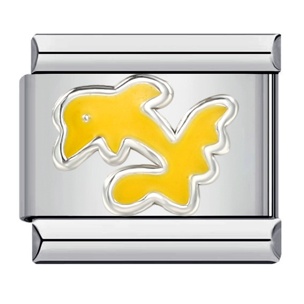 Wholesale Italian Charm Bracelet Gold Plated Stamping Pattern Stainless Steel Composable Bracelet