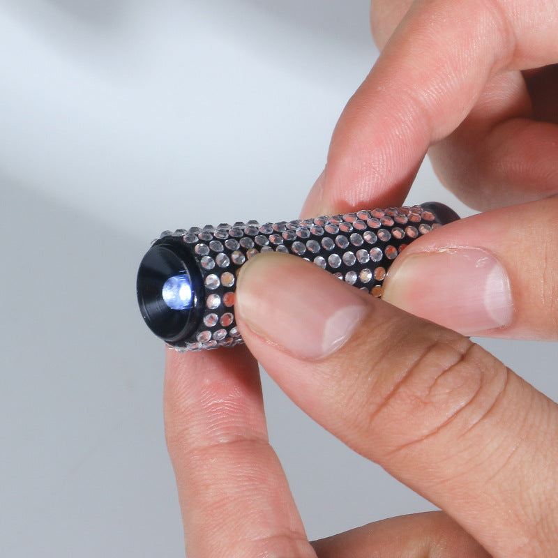 Wholesale Diamond Mini Flashlight Keychain ACC-KC-RuiJie008