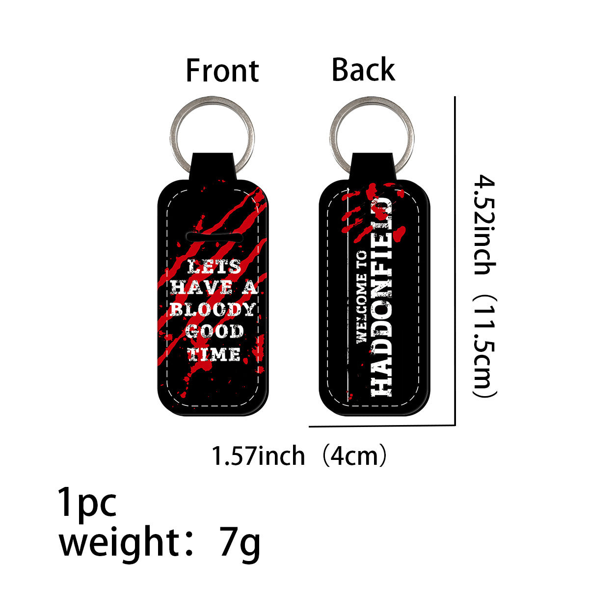 Wholesale 6pcs Quotations Letter Lipstick Set Keychain