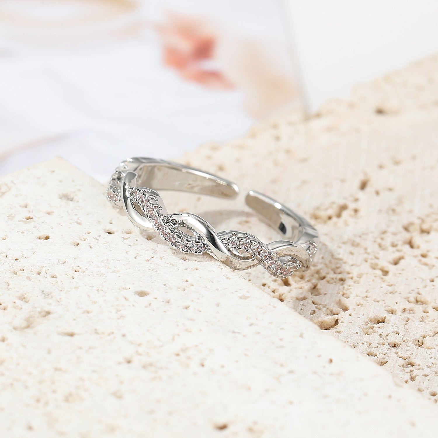 Wholesale Cross Stacked Ring  Elegant Index Finger Ring