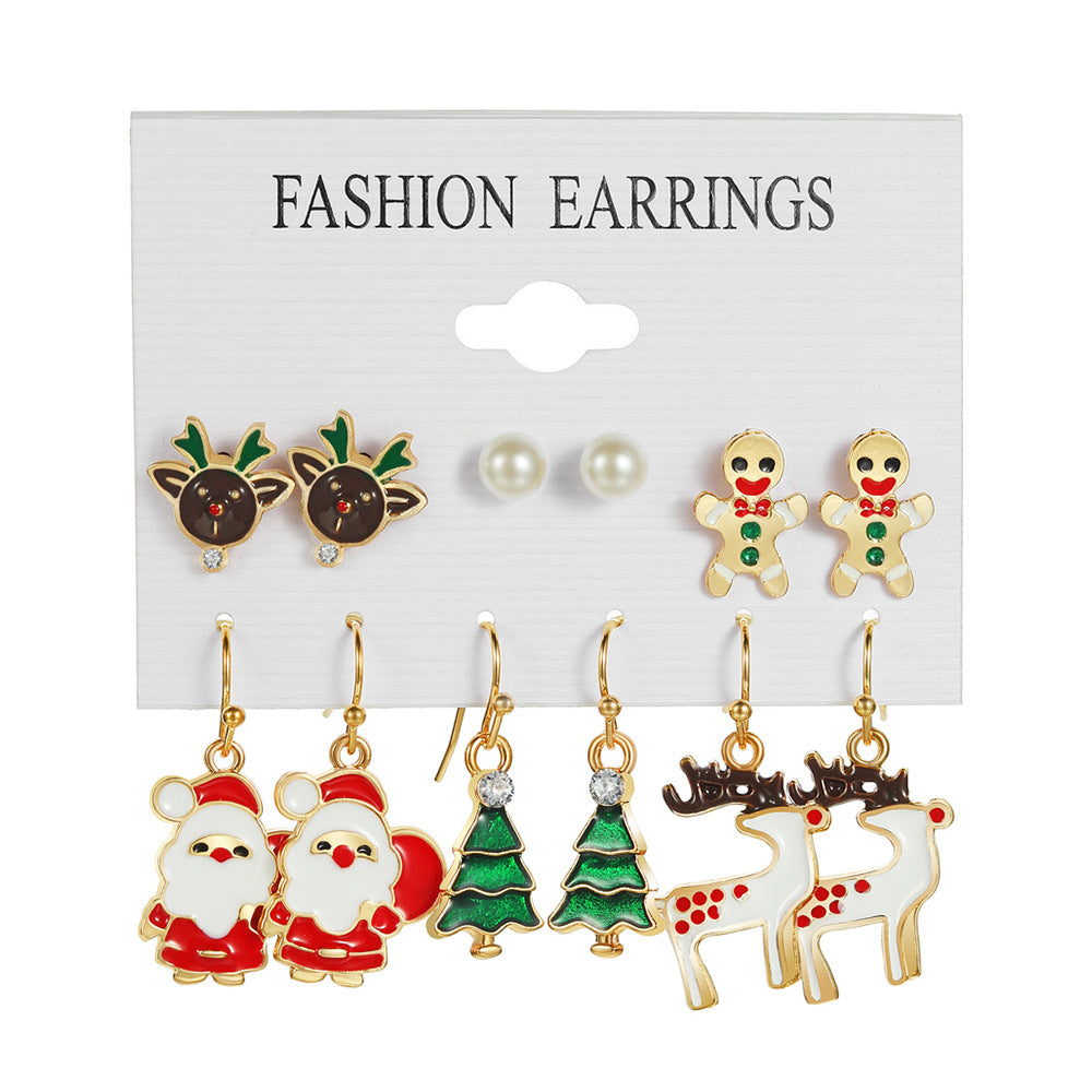 Wholesale Christmas Elk Earrings Set ACC-ES-Anduo001