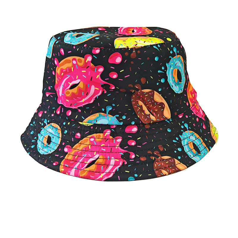 Wholesale Pastoral Print Reversible Bucket Hat,  Wide Brim Sun Protection Fashion Accessory for Outdoor,  Gift Boutique Resale