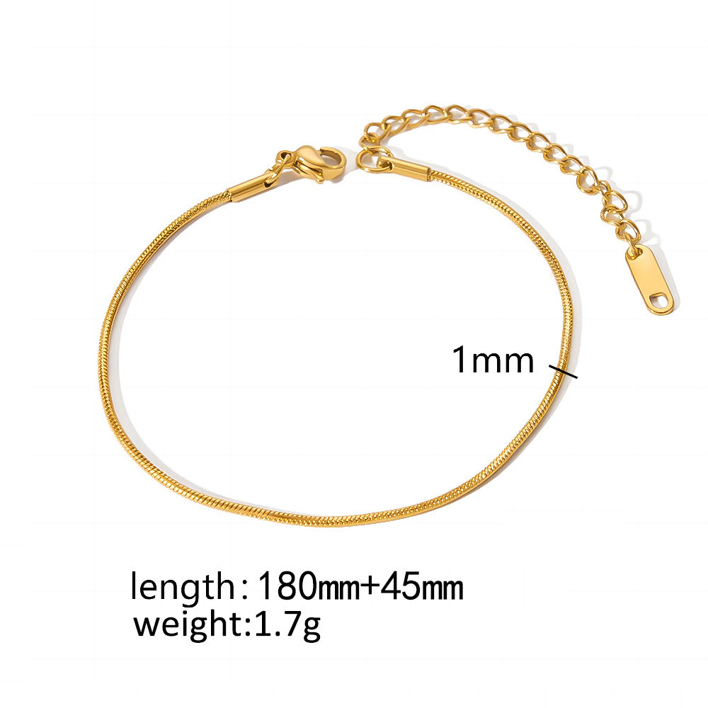 Wholesale DIY bracelet accessories versatile stainless steel snake bone chain