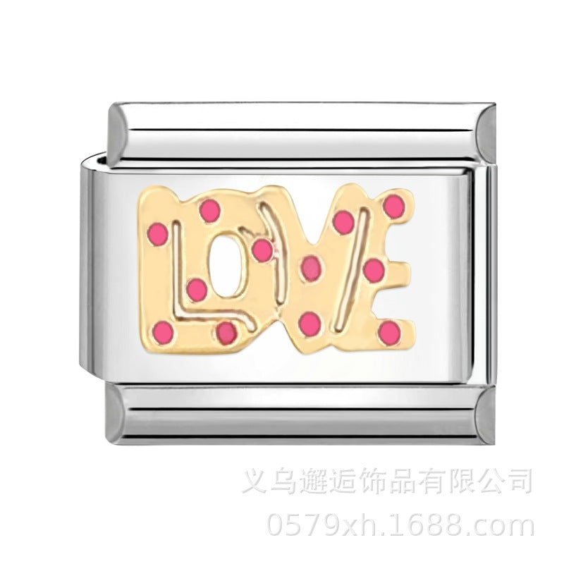 Wholesale Italian Charm Bracelet 9mm DIY Splicing Removable Stainless Steel Composable Bracelet