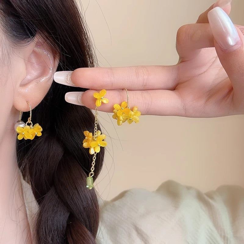 Wholesale  Osmanthus Fringe Pearl Earrings