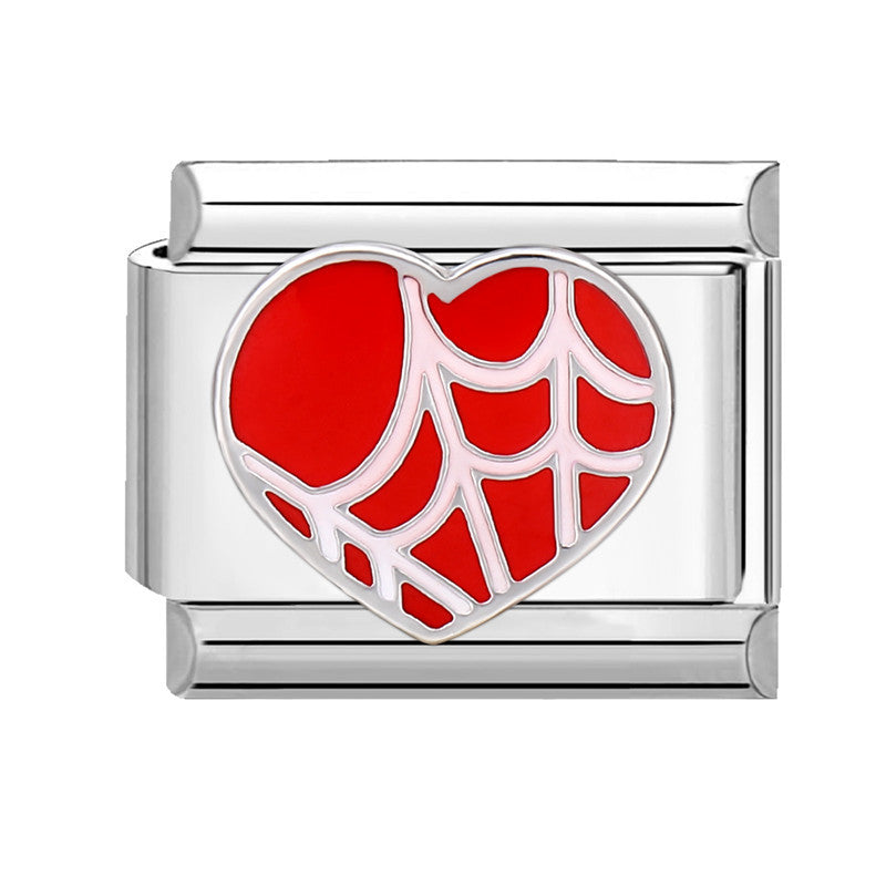 Wholesale Italian Charm Bracelet 9mm DIY Splicing Red Series Titanium Steel Composable Bracelet