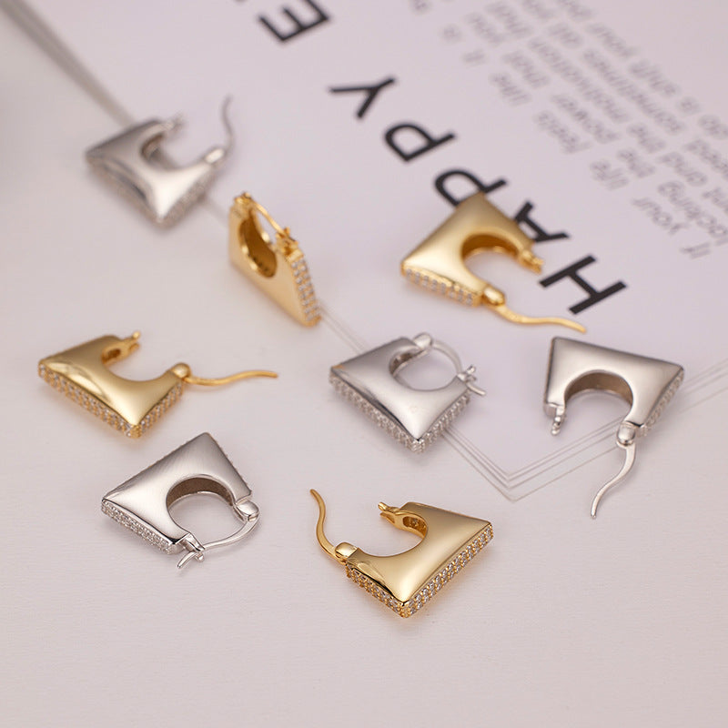 Wholesale 925 Sterling Silver Geometric  Clip-On Earrings