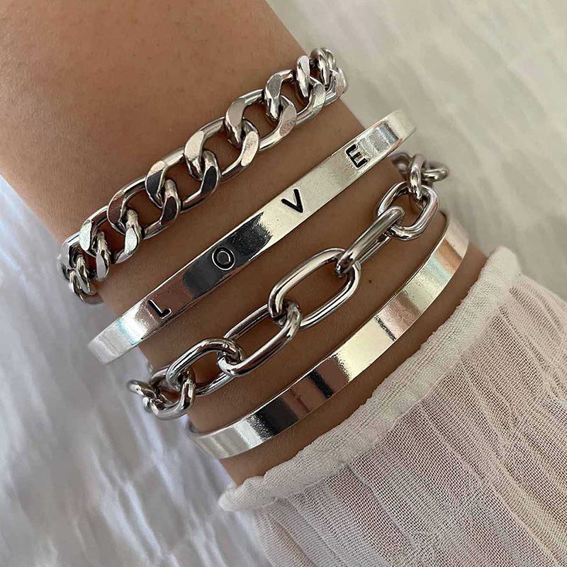 Wholesale  women's LOVE letter bracelet