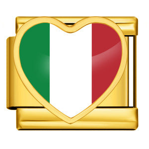 Wholesale Golden World Flag Photo Epoxy Italian Module Bracelet DIY Stainless Steel Elastic Strap Chain Bracelet