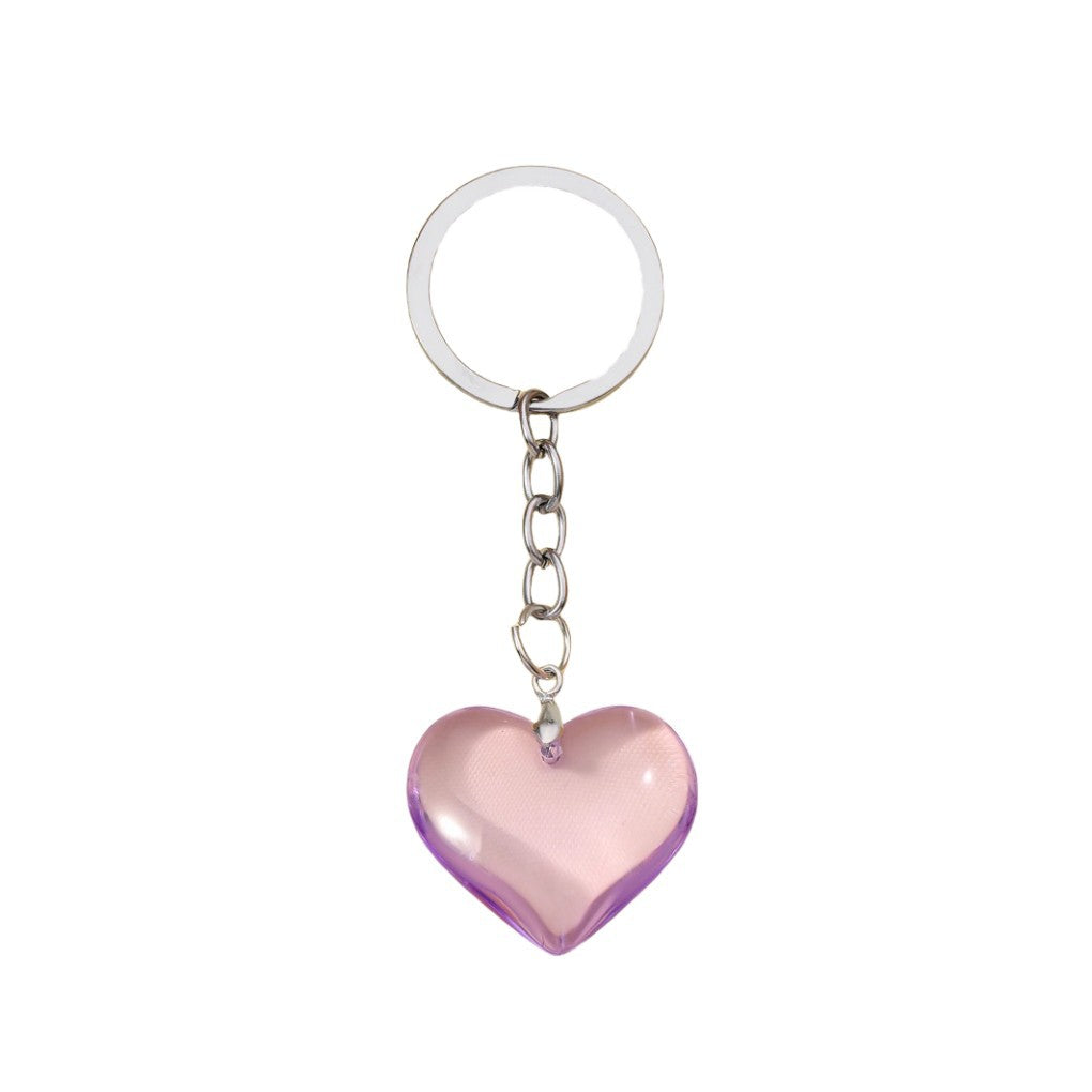 Wholesale 3D three-dimensional glass love keychain