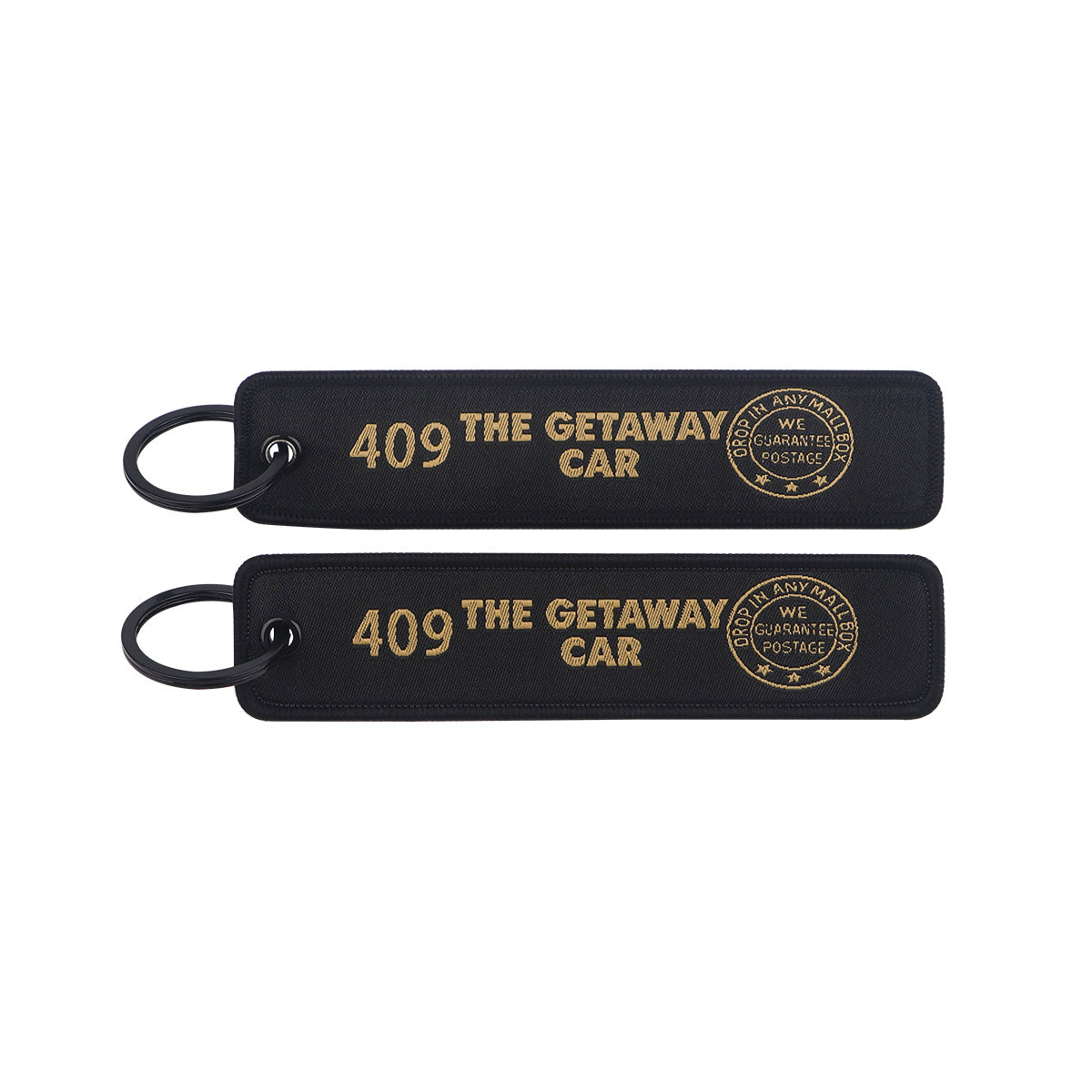 Wholesale famous quotes woven tag English letters keychain