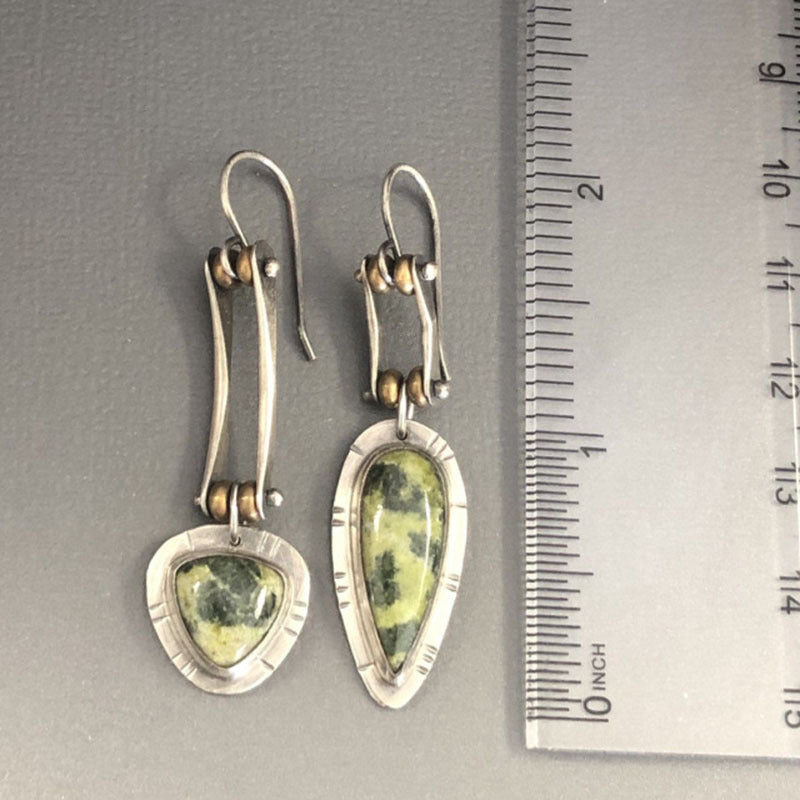 Wholesale  Two-color Irregular Long Earrings